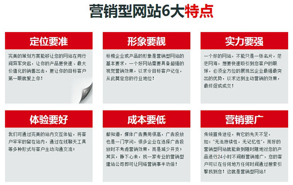 營銷型網(wǎng)站具備六大特點